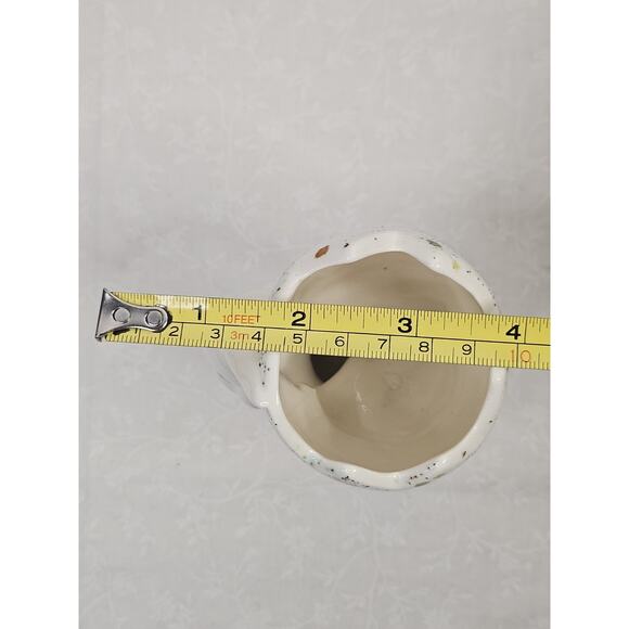 Vintage Mid Century Hand Painted Porcelain Bunny Holding Egg Easter Spring Art - Picture 8 of 10